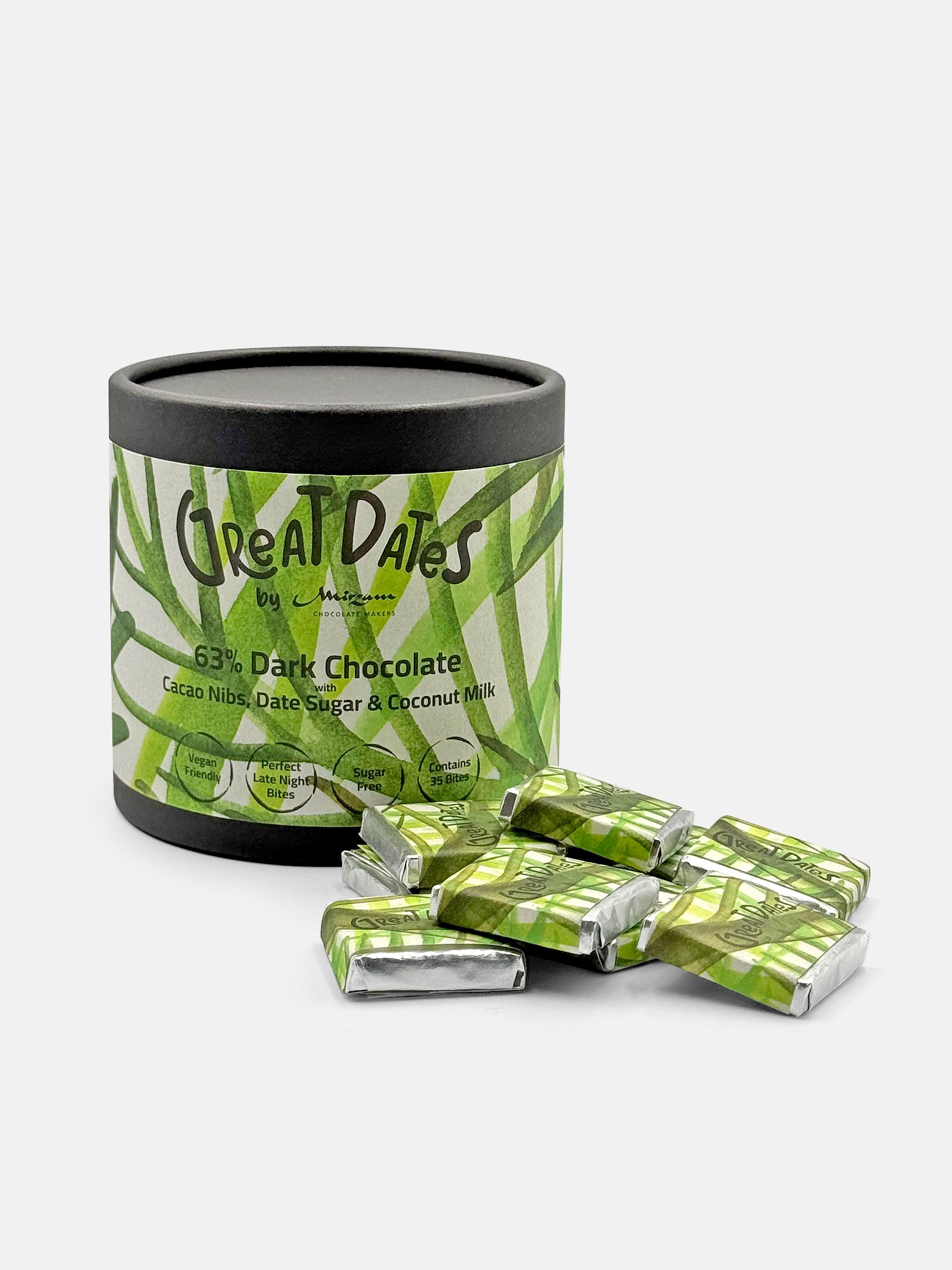 Great Dates: 63% Dark Chocolate with Dates Sugar & Coconut Milk