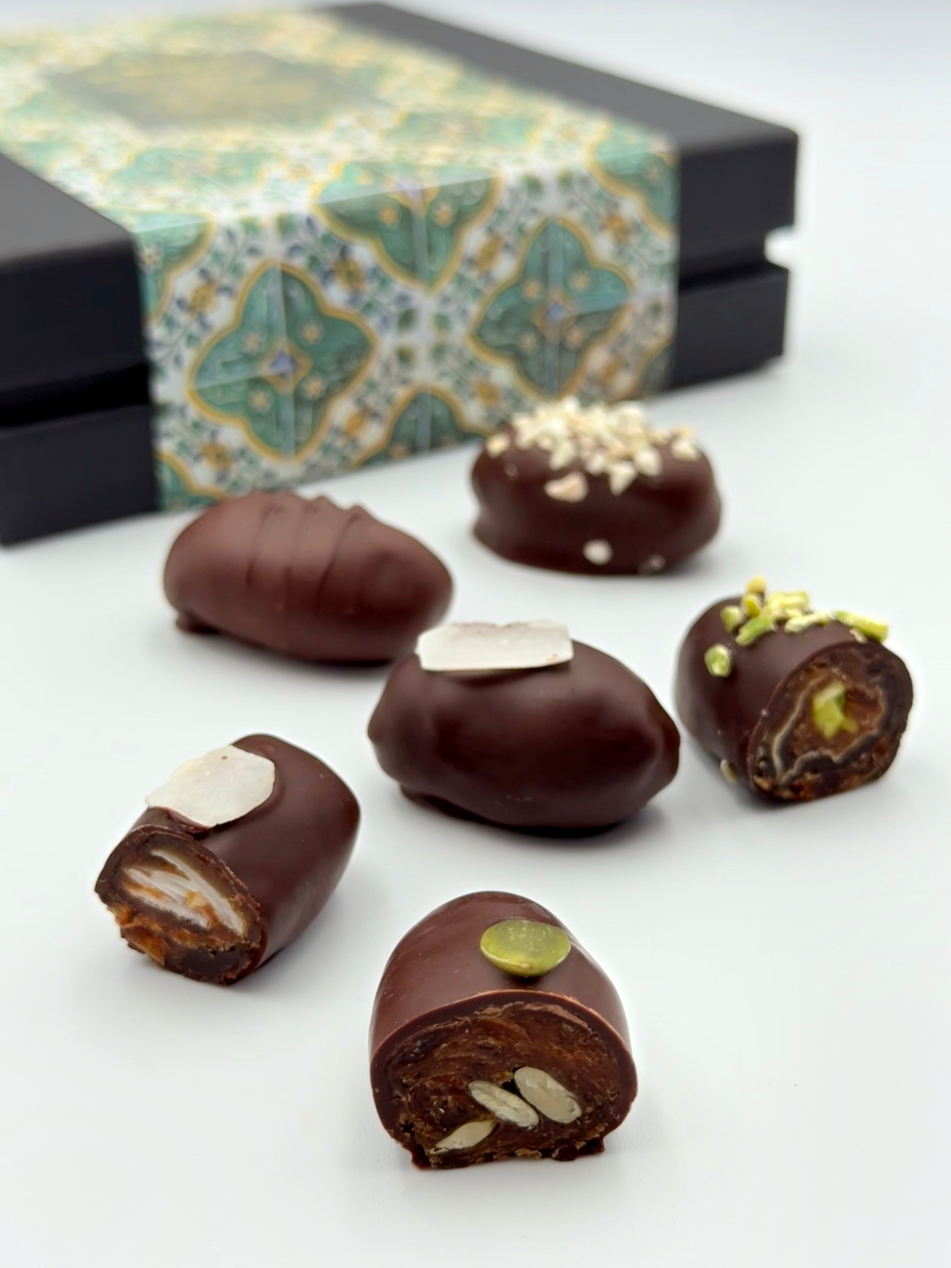 Dark Chocolate Dates Classic Box of 9