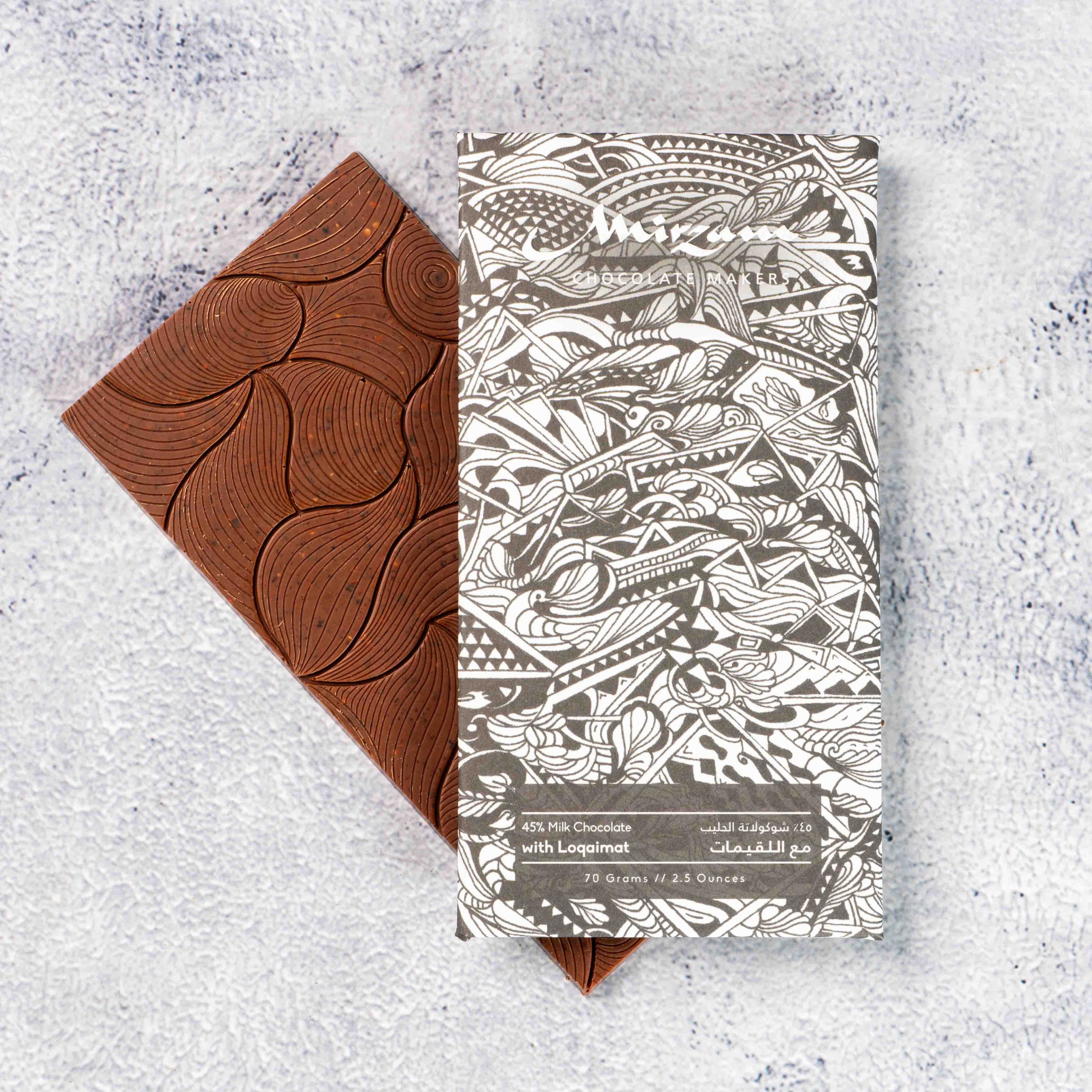 45% Milk Chocolate with Loqaimat