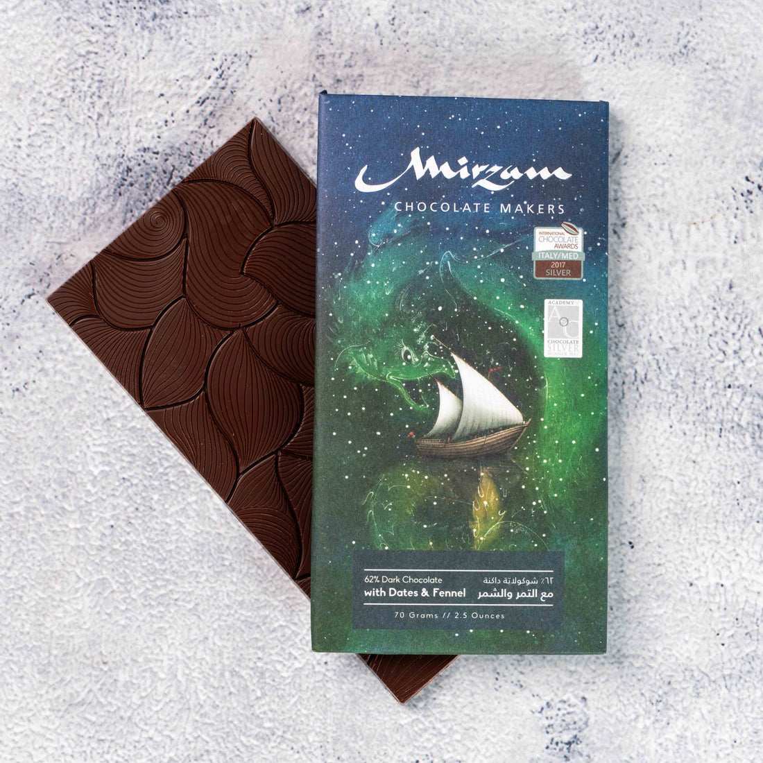 62% Dark Chocolate with Dates &amp; Fennel