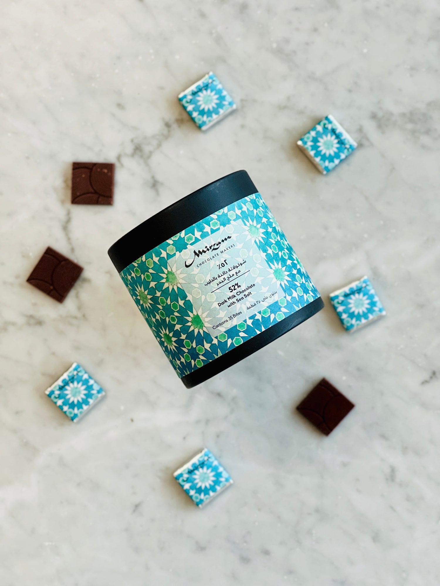 52% Dark Milk Chocolate with Sea Salt Box of 35 Bites